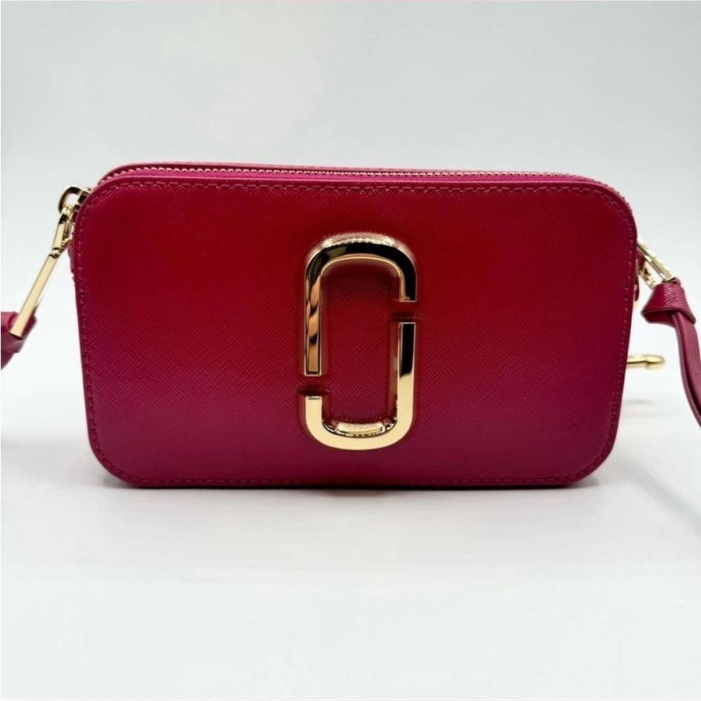 NEW Marc Jacobs Lipstick Pink Utility Snapshot Camera Crossbody Bag Purse - Picture 2 of 11